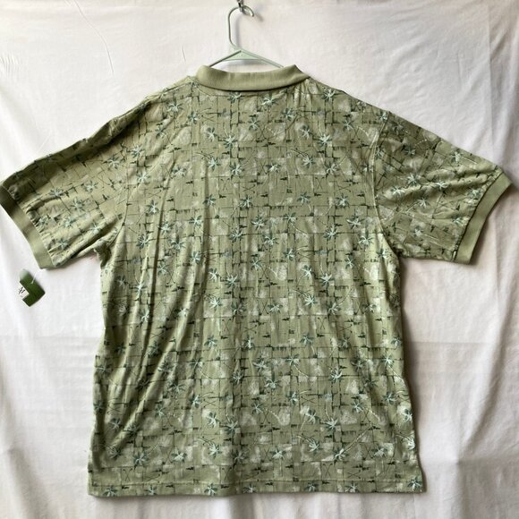 Michael Austin Golf Shirt Mens Size XXL Vintage All Over Print Clubs Palm Tree - Picture 11 of 11